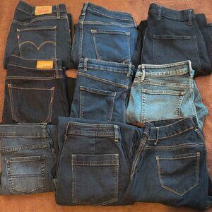 8 pants for womens any sizes all jeans included in bundle